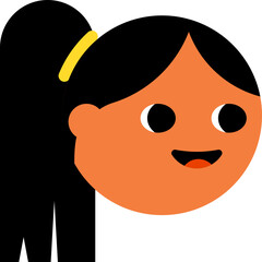 Cartoon Girl Face Icon