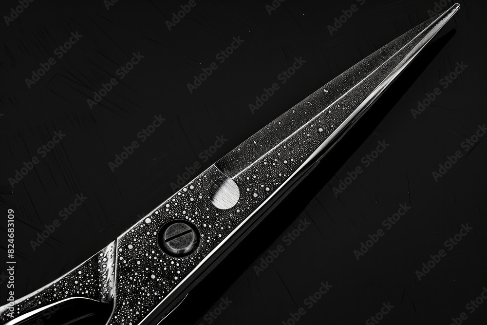Aufkleber a close up of a pair of scissors on a table. ideal for office or school related projects