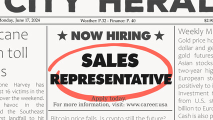 Sales representative career