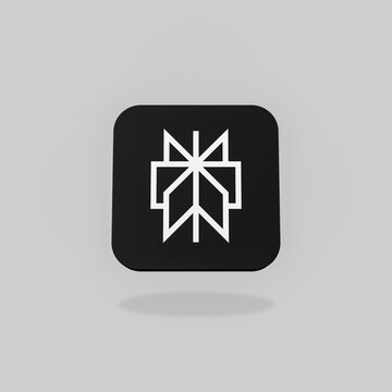 Perplexity App Icon on Flat Gray Background