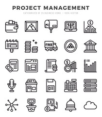 Project Management icons Pack. Lineal icons set. Project Management collection set.