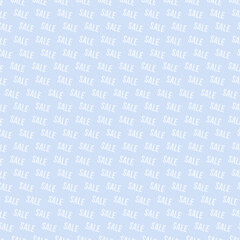 Sale word pattern blue seamless design