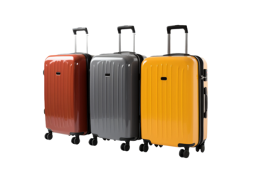 The Suitcase Symphony on a White or Clear Surface PNG Transparent Background.