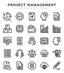 Project Management Icon Bundle 25 Icons for Websites and Apps