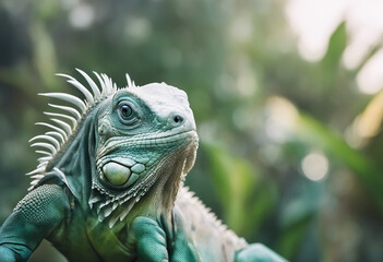 Fototapeta premium Fiji Banton Iguanas, isolated white background 
