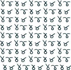 The texture consists of circles with horns.