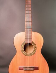 Obraz premium acoustic guitar on wooden background
