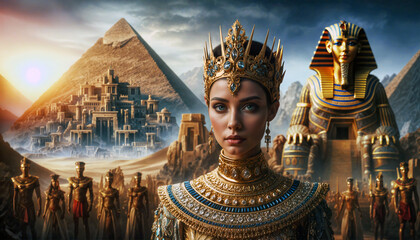 Legendary Portrait of Cleopatra, Last Sovereign of Ancient Egypt.