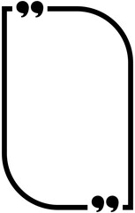 Quote box frame icon .Text blog information block icon .Quote info boxe quotation icon 