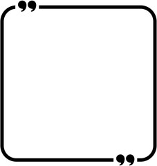 Quote box frame icon .Text blog information block icon .Quote info boxe quotation icon 
