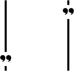 Quote box frame icon .Text blog information block icon .Quote info boxe quotation icon 