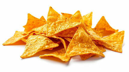 nachos corn spicy nachos isolated on white background doritos concept 