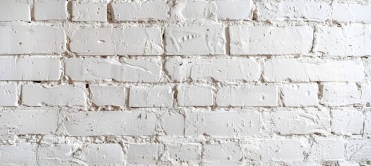 Old white brick wall texture. Vintage wallpaper background. Brick surface