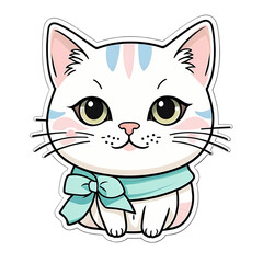 Obraz premium Cute kawaii cat