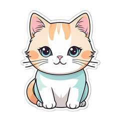 Obraz premium Cute kawaii cat