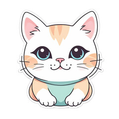 Obraz premium Cute kawaii cat