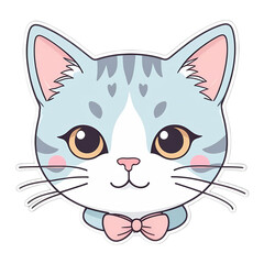 Obraz premium Cute kawaii cat