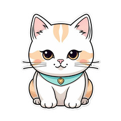 Fototapeta premium Cute kawaii cat