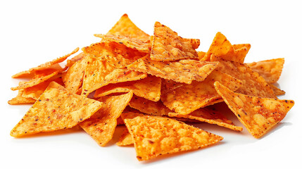nachos corn spicy nachos isolated on white background doritos concept 