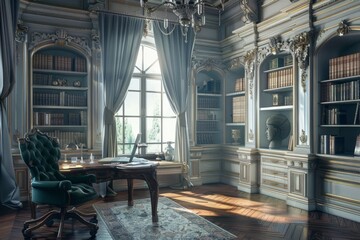 Naklejka premium Classical Home Workspace