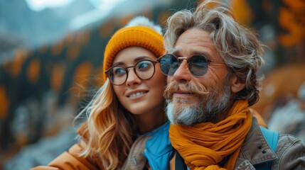 Embracing Love on a Mountain Train Journey - Bisexual Couple Delighting in Scenic Views Together