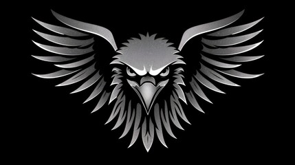 Obraz premium A striking black and white image of an eagle. Ideal for wildlife and nature concepts