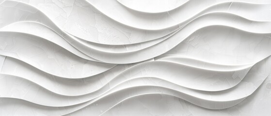 White waves 3d tiles tile, marbled marble stone texture wall background banner panorama