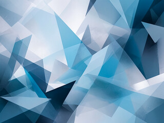 Fototapeta premium Modern geometric abstract shapes in various shades of blue and gray background