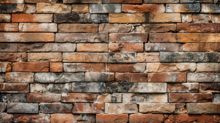 Obraz premium Weathered Brick Wall Aesthetic Background: Urban Heritage