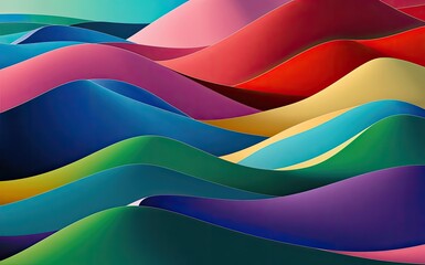 Vibrant and Dynamic Abstract Gradient Waves with Generative AI.