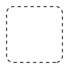 Dashed line frame. isolated on white background. vector illustration. EPS 10