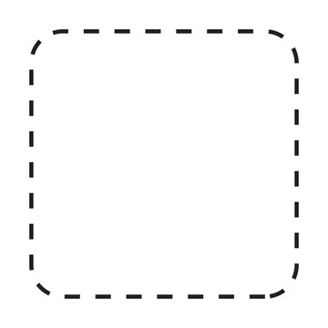 recommend clip art: Dashed line frame. isolated on white background. vector illustration. EPS 10