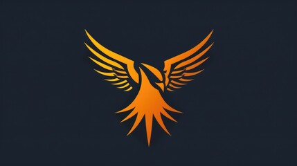 A striking bird with vibrant orange wings on a dark backdrop. Ideal for nature and wildlife themes
