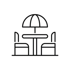 Rest Area vector icon