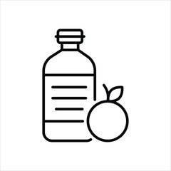 Juice Bottle vector icon