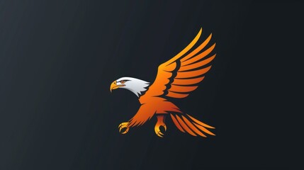 Fototapeta premium Majestic eagle soaring through the air, perfect for nature or freedom concepts