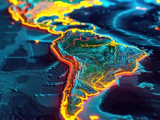 Ominous Geographic Visualization of Seismic Hazard Zones Highlighting Areas of High Risk Across the Globe