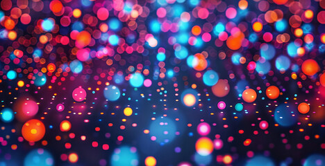 Neon dots background for a podcast thumbnail. Generative AI.