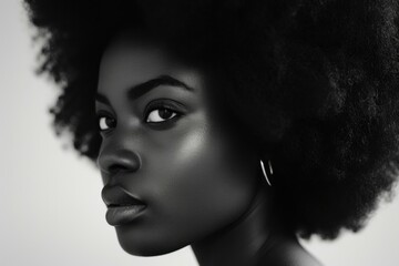 Fashionable Black female. Elegant woman. Generate Ai