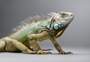 Obraz premium Iguana delicatissima, isolated white background. 