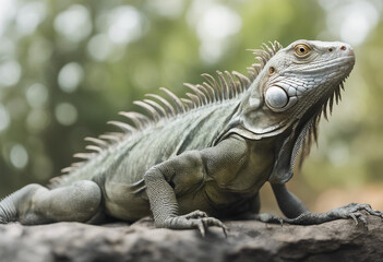 Iguana delicatissima, isolated white background.

