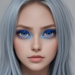 Beautiful Girl with blue eyes
