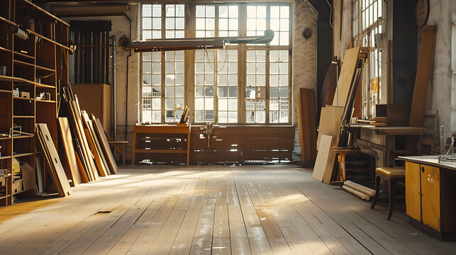 Carpenter's workshop Place of creativity woodworking for use