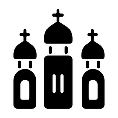 Ready to use solid icon of basil cathedral 