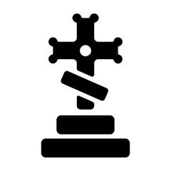 Premium glyph icon of calvary cross 