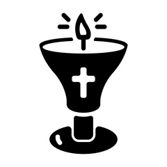 Get your hands on vigil lamp solid icon 