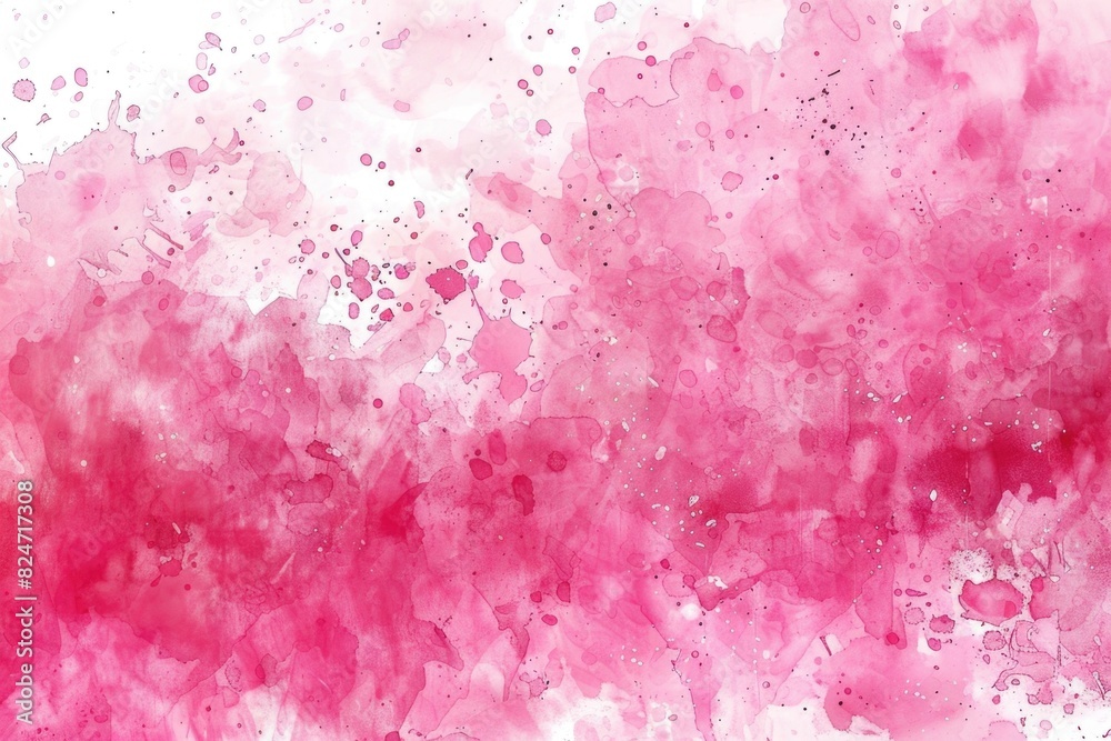 Poster a pink watercolor background with various spots. suitable for design projects