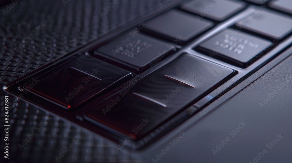 Poster detailed close up of a laptop keyboard. suitable for technology concepts