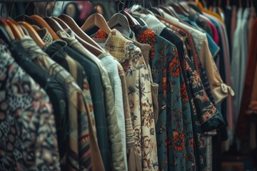 Vintage Clothes Market: Shopping for Hand-Picked Fashion inside a Retro Store