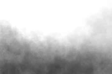 Dark smoke isolated on transparent white background